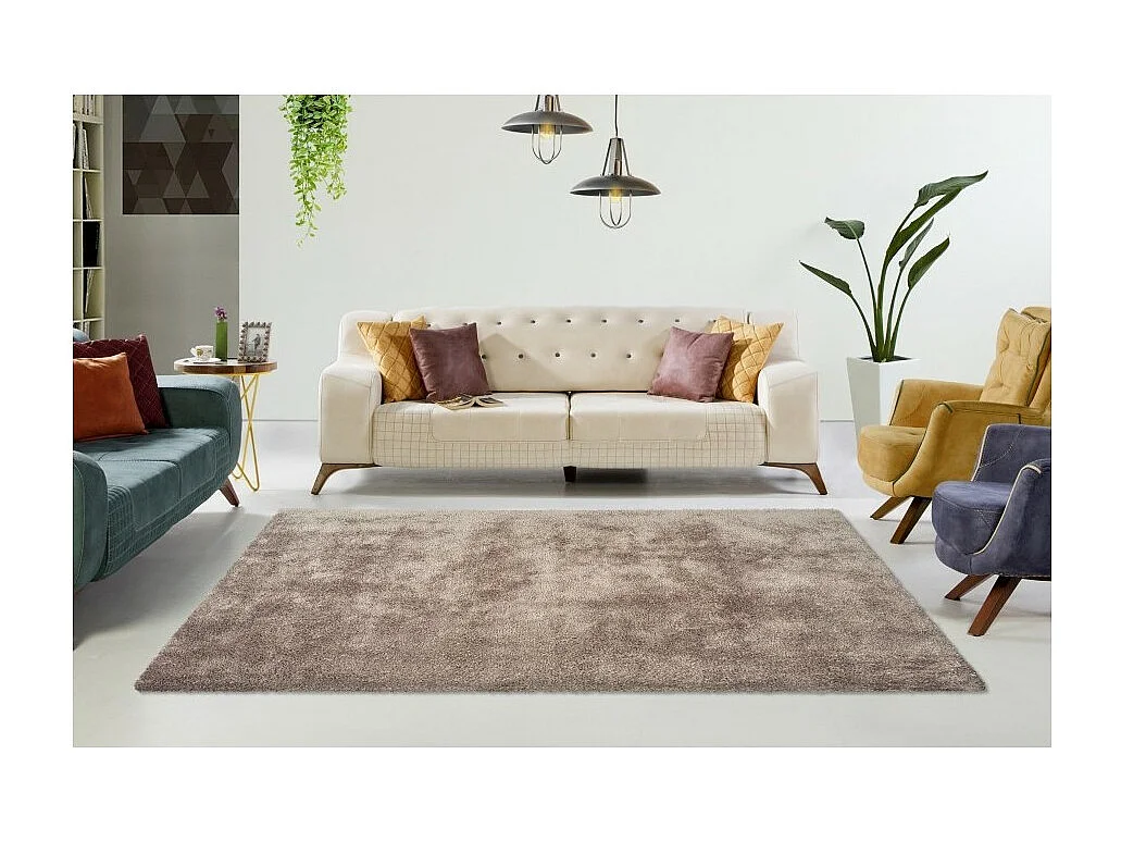 Alfombra 170x120 cm – Diseño C005D color taupe – Elegancia y confort para su interior