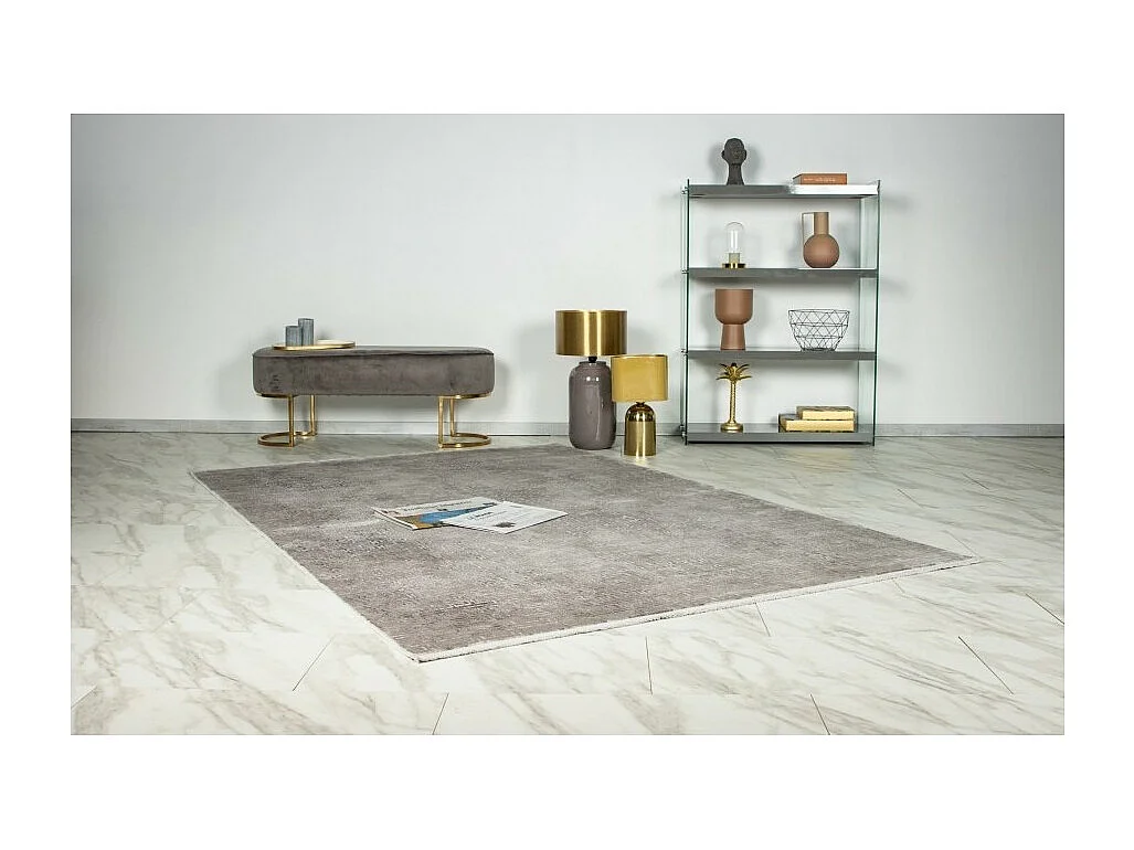 Tapijt 170x120cm, design E209E in zilverkleur - Comfort en elegantie voor uw interieur
