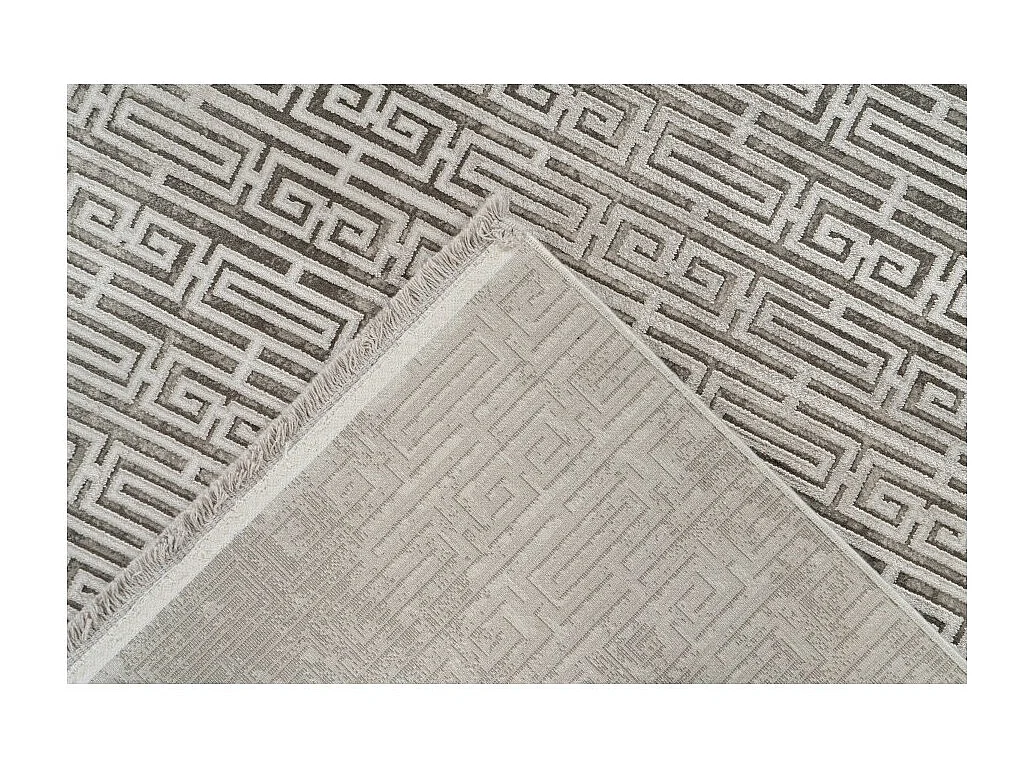 Tapis Pierre Cardin 170x120cm, design E209E coloris argent - Confort et élégance pour votre intérieur