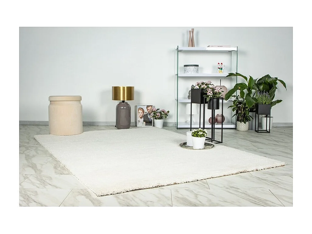 Tapete 170x120cm, design D005M na cor marfim - Conforto e elegância para o seu interior.