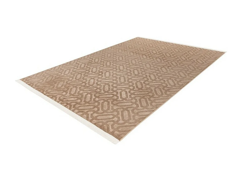 Tapijt 160x120cm, ontwerp D012A in taupe kleur - Comfort en elegantie voor uw interieur.