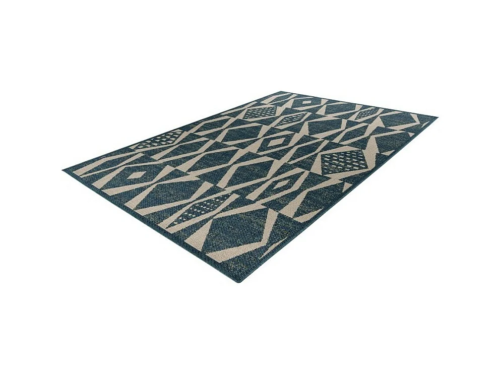 Tapis 150x80cm, design C203I coloris bleu - Confort et élégance pour votre intérieur