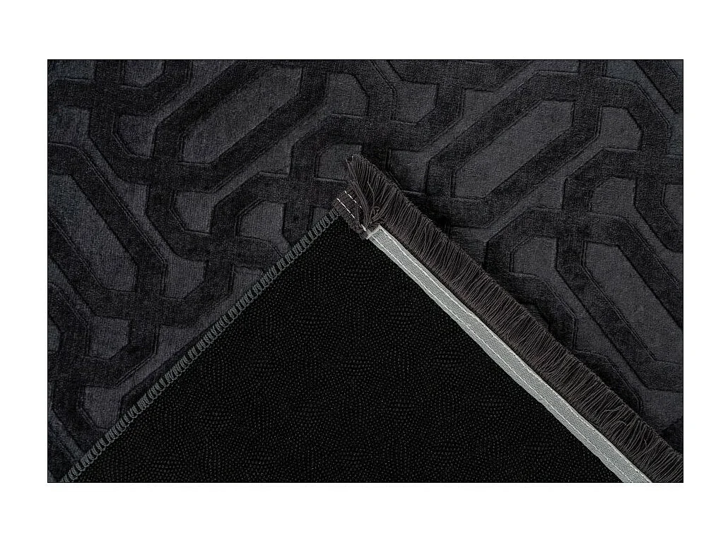 Tapis 160x120cm, design D012A coloris graphite - Confort et élégance pour votre intérieur