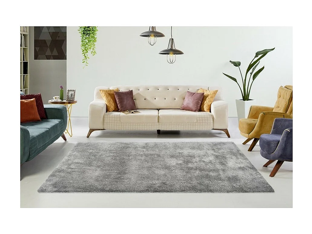 Tapijt 170x120 cm - Design C005D zilverkleurig - Elegantie en comfort voor uw interieur