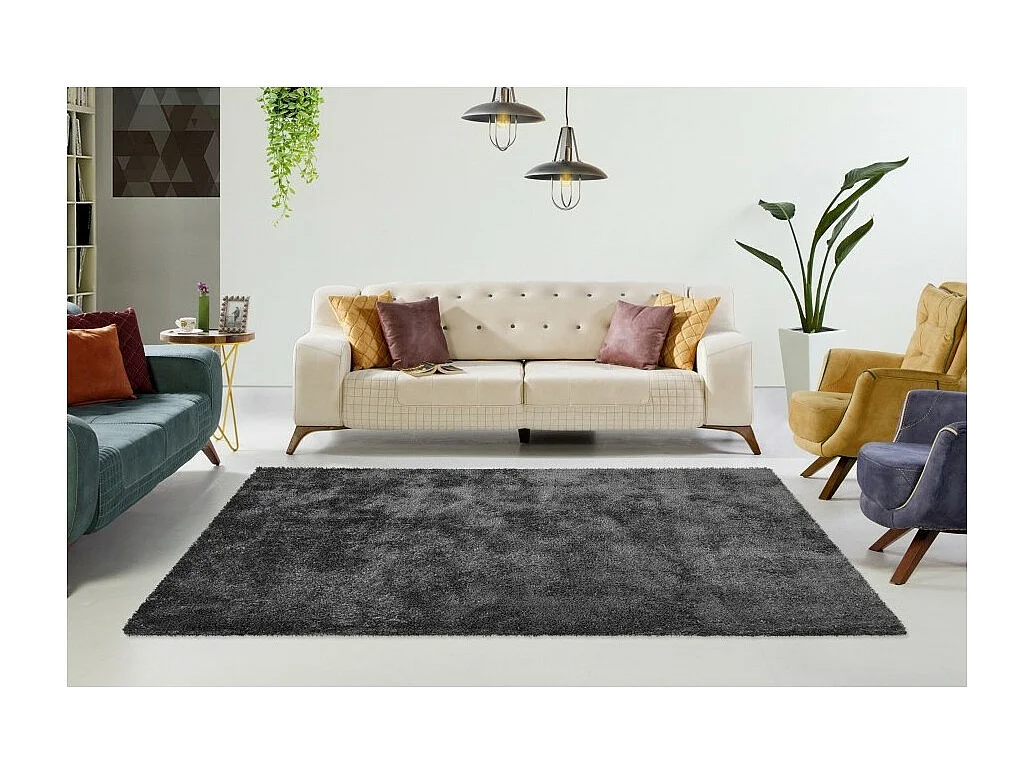 Teppich 230x160cm, Design C005D Farbe Anthrazit - Komfort und Eleganz für Ihr Interieur