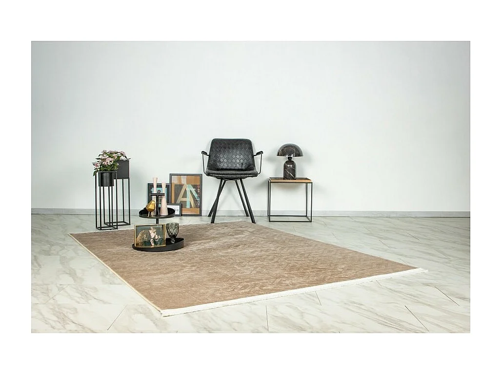 Tapis 280x200cm, design D012A coloris taupe - Confort et élégance pour votre intérieur