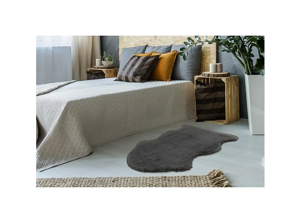 Teppich 90x60 cm, Design C005Y in Grau - Komfort und Eleganz für Ihr Interieur