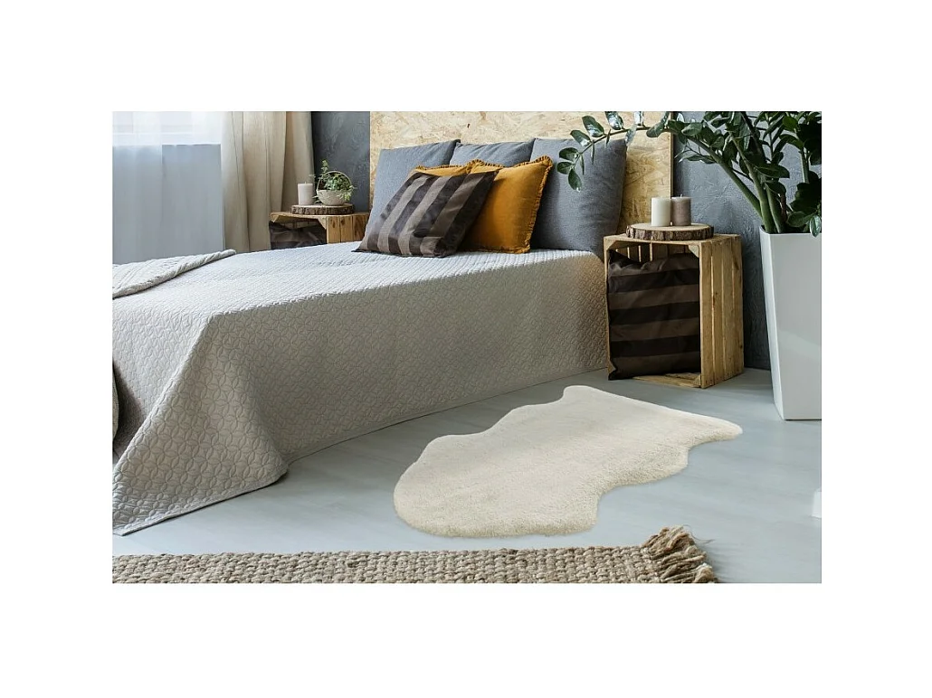 Tapijt 90x60cm, design C005Y in ivoorkleur - Comfort en elegantie voor uw interieur