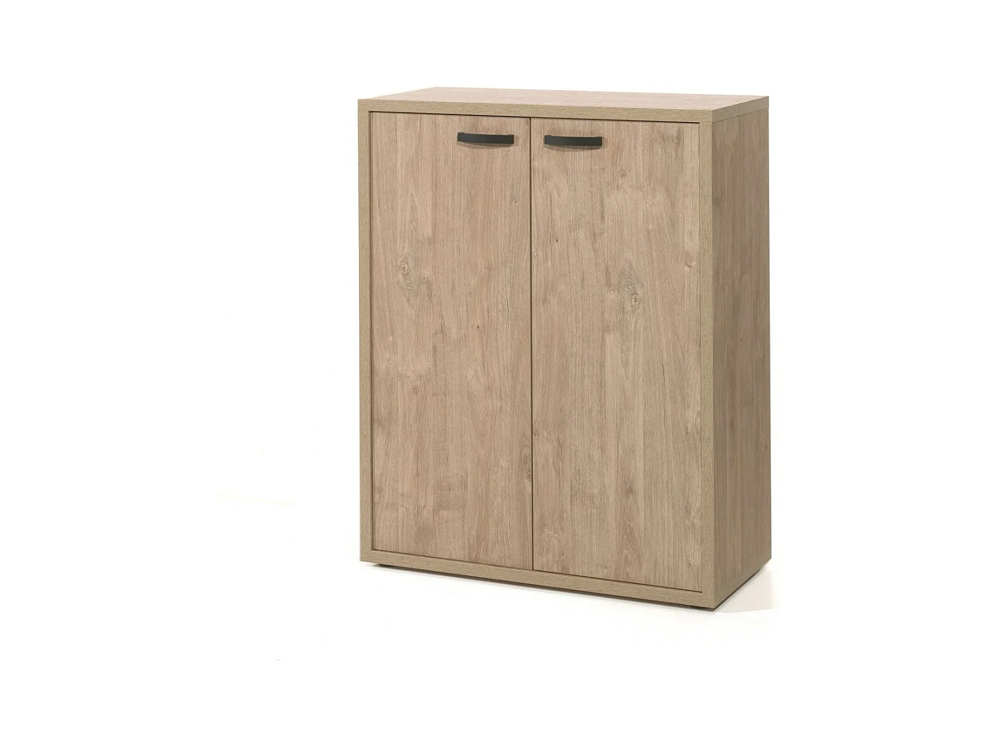 Opbergmeubel voor kantoor met 2 deuren in gouden eiken kleur, collectie DEPÉ