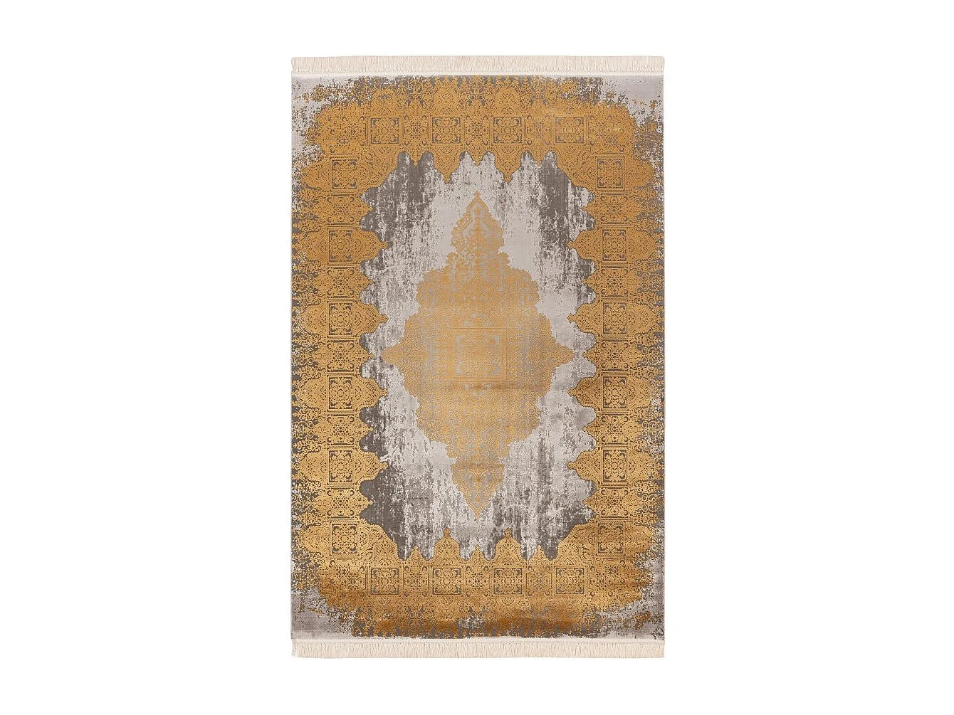 Teppich 150x80cm, Design E109E in Goldfarben - Komfort und Eleganz für Ihr Interieur