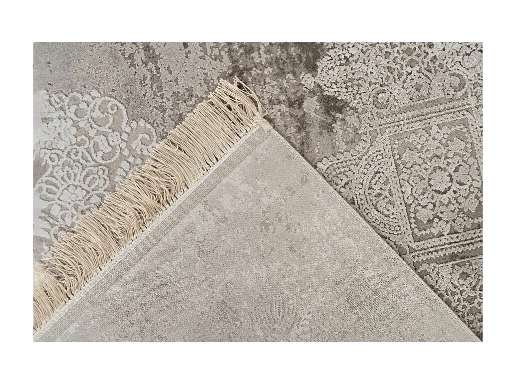 Tapis Pierre Cardin 150x80cm, design E109E coloris argent - Confort et élégance pour votre intérieur