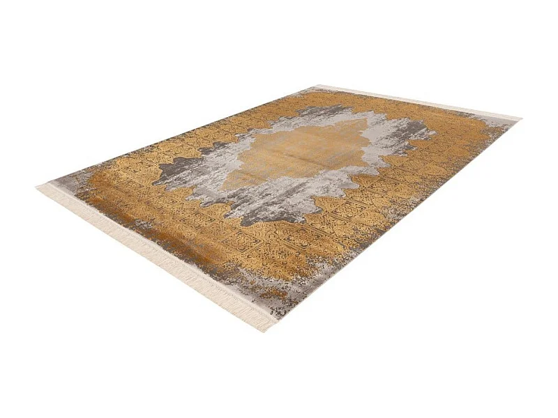 Teppich 290x200cm, Design E109E in Goldfarben - Komfort und Eleganz für Ihr Interieur