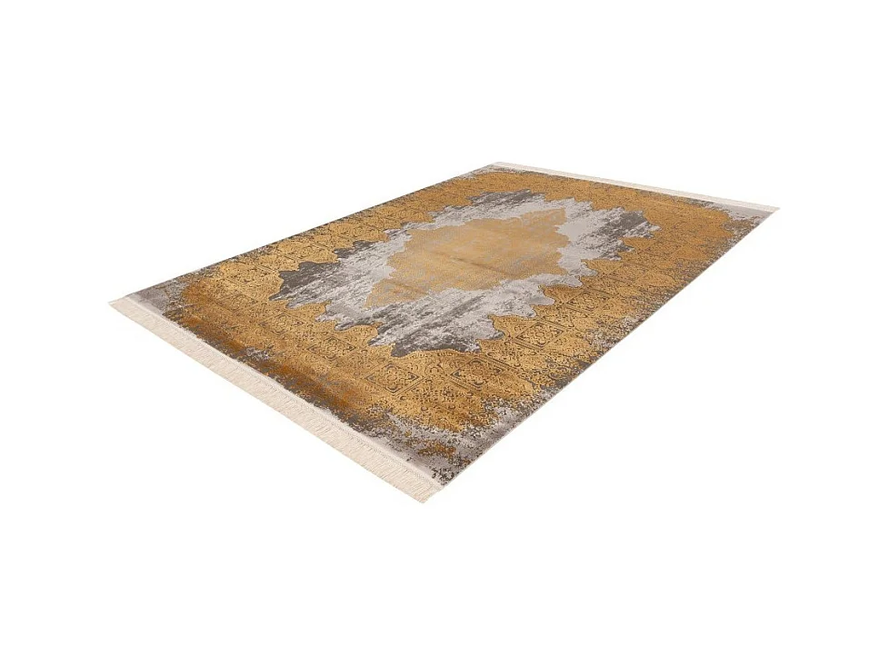 Tapis Pierre Cardin 290x200cm, design E109E coloris doré - Confort et élégance pour votre intérieur