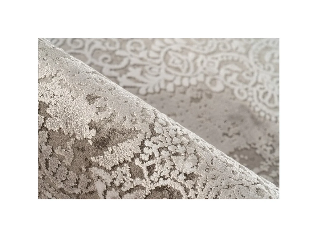 Teppich 290x200cm, Design E109E, Farbe Silber - Komfort und Eleganz für Ihr Interieur