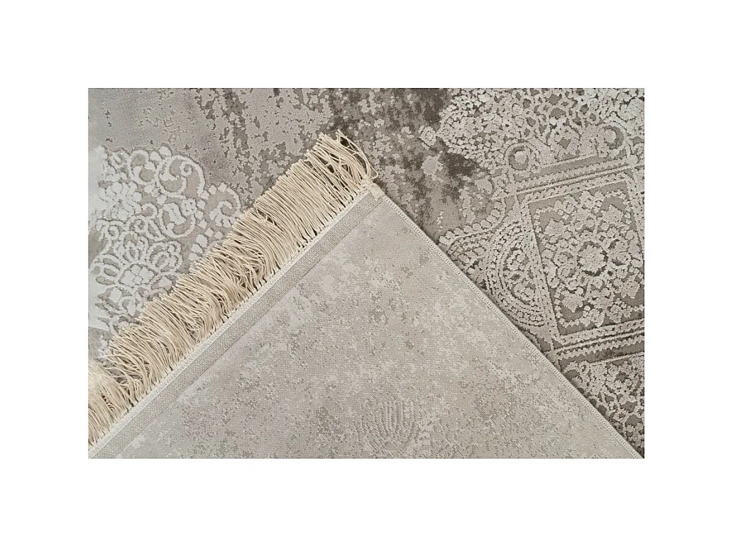 Teppich 290x200cm, Design E109E, Farbe Silber - Komfort und Eleganz für Ihr Interieur