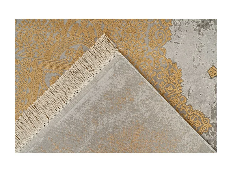 Teppich 170x120, Design E109E in Goldfarben - Komfort und Eleganz für Ihr Interieur