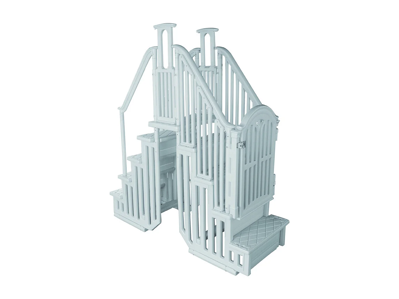 Escalier double pour piscine " Bruno " avec porte de sécurité pour enfant