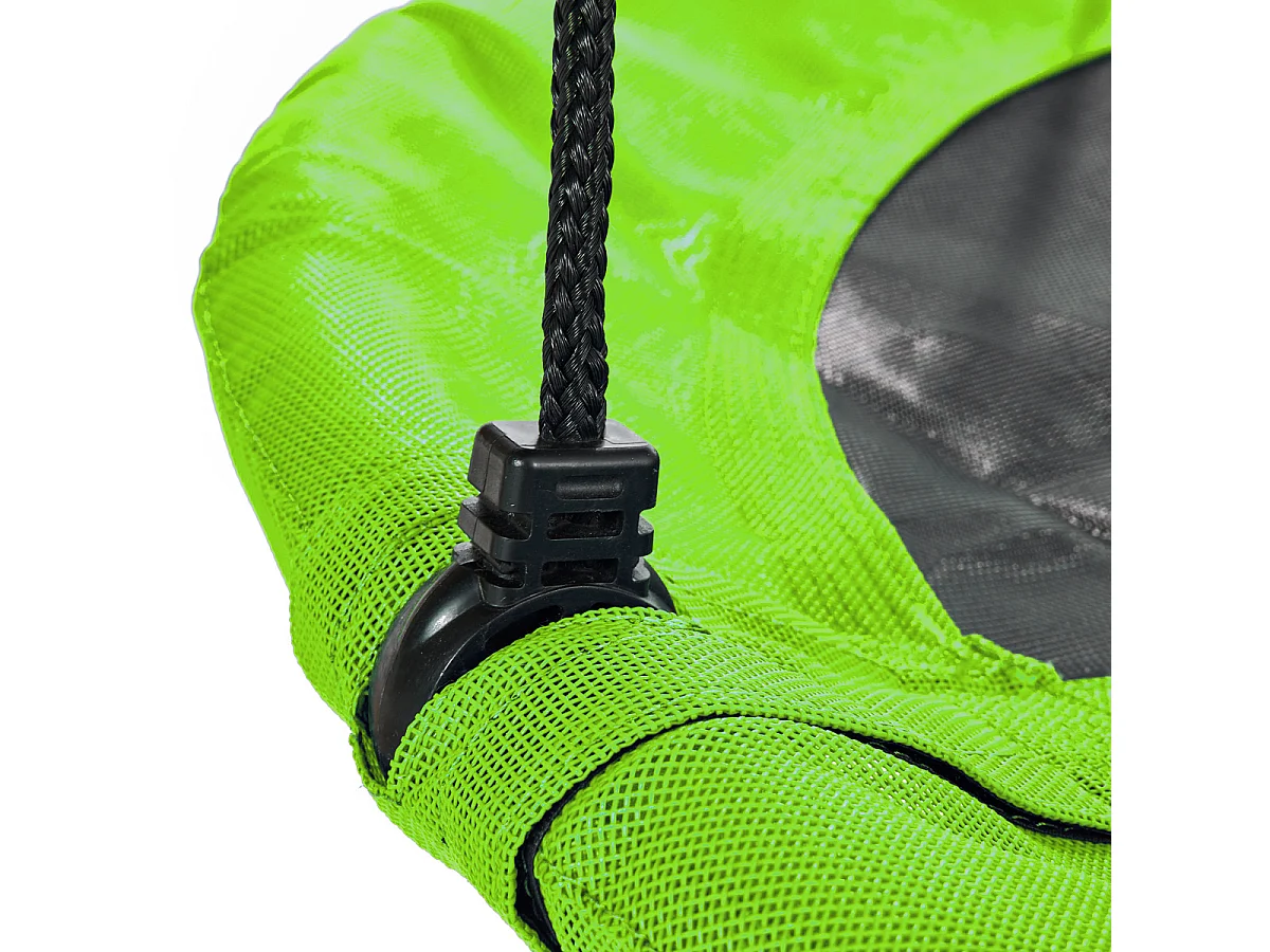 KANGUI - Balançoire ronde nid d'oiseau rond Ø100cm - Vert - Charge 150kg maxi