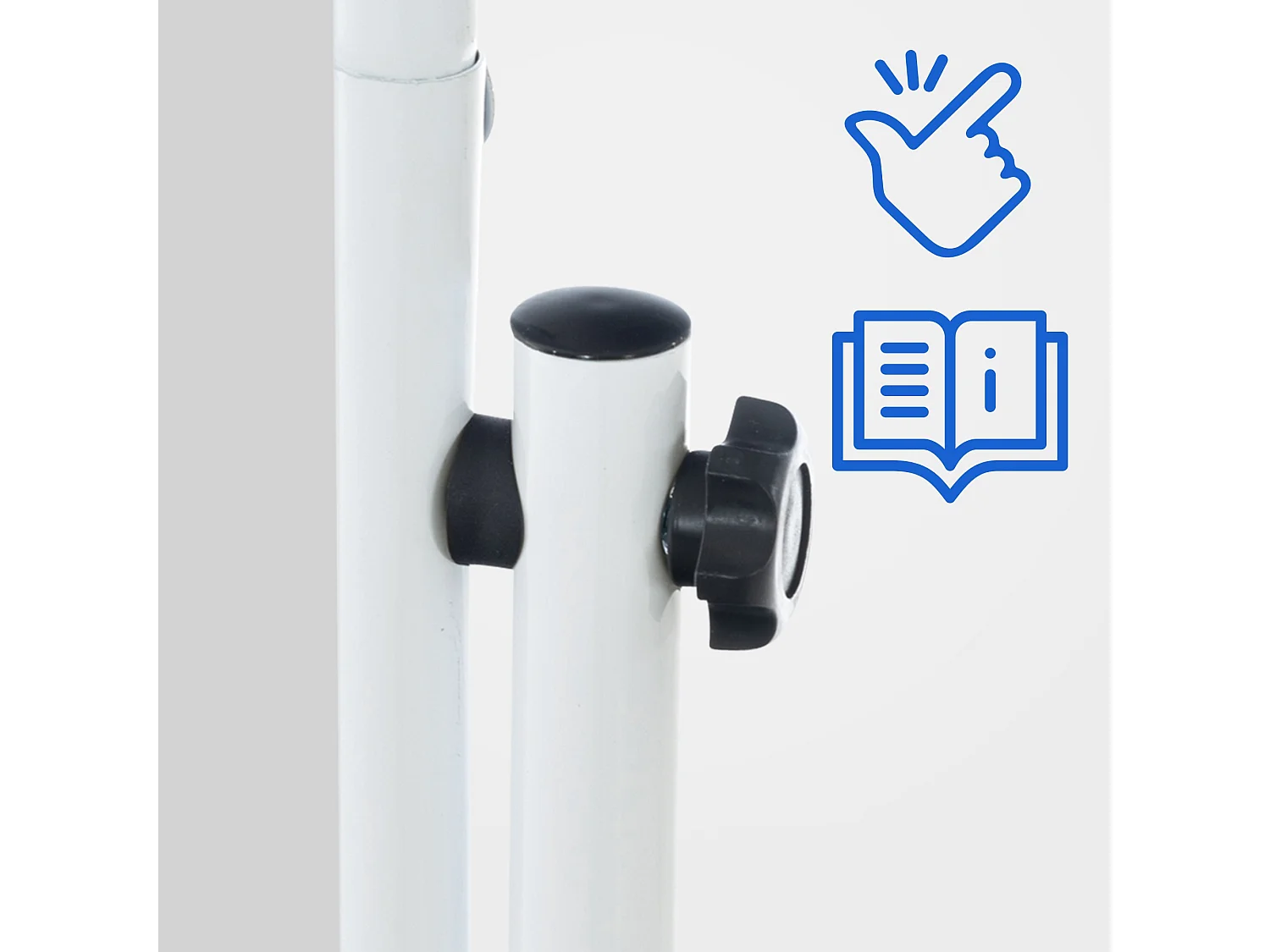 Miroir sur pieds - Métal - Blanc - Nane