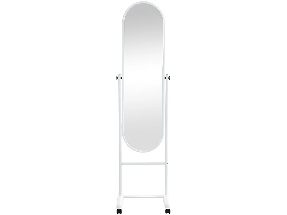 Miroir sur pieds - Métal - Blanc - Nane