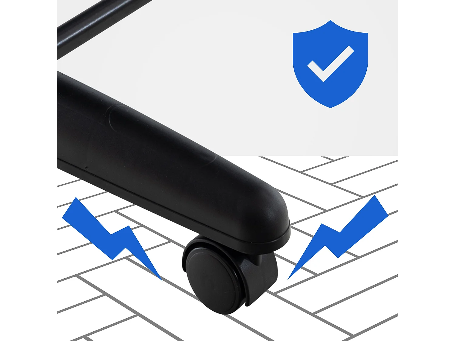 Miroir sur pieds - Métal - Noir - Nane