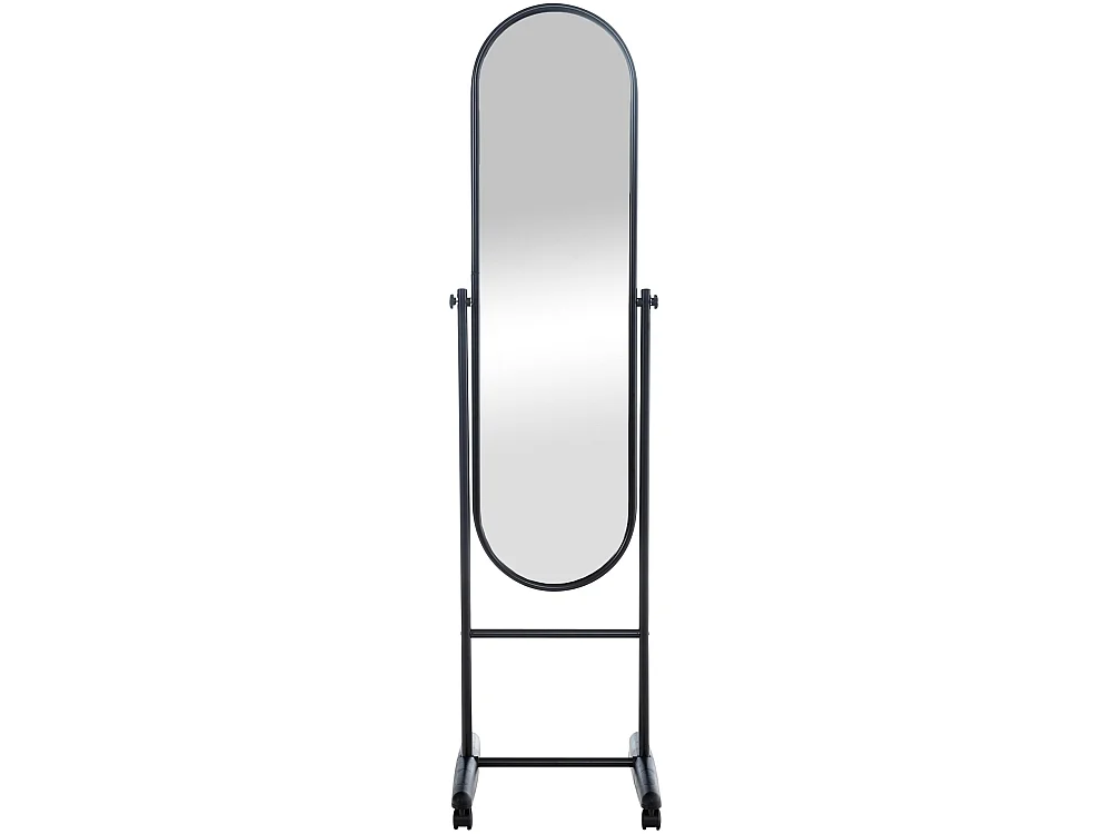 Miroir sur pieds - Métal - Noir - Nane