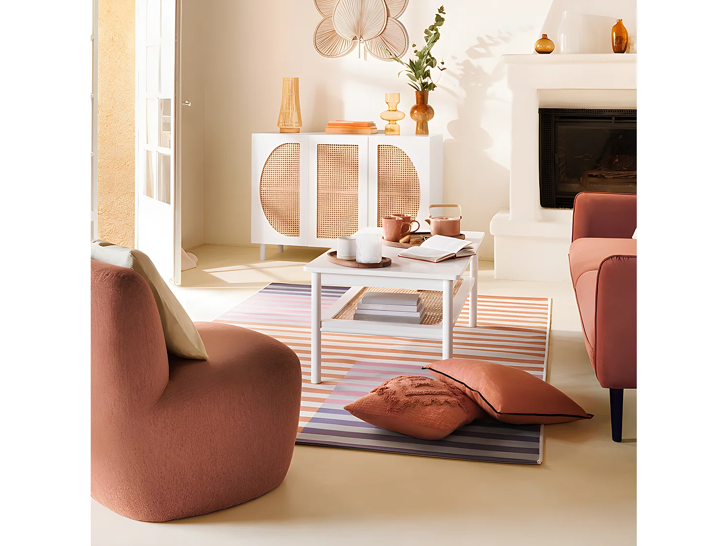 Buffet 3 Portes "Cabras" 120cm Blanc