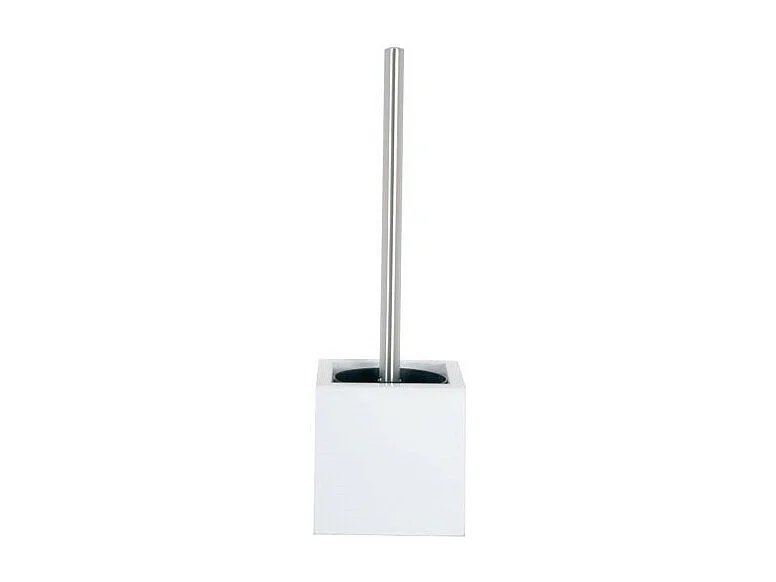 Brosse Wc avec support MDF & Inox Blanc MSV