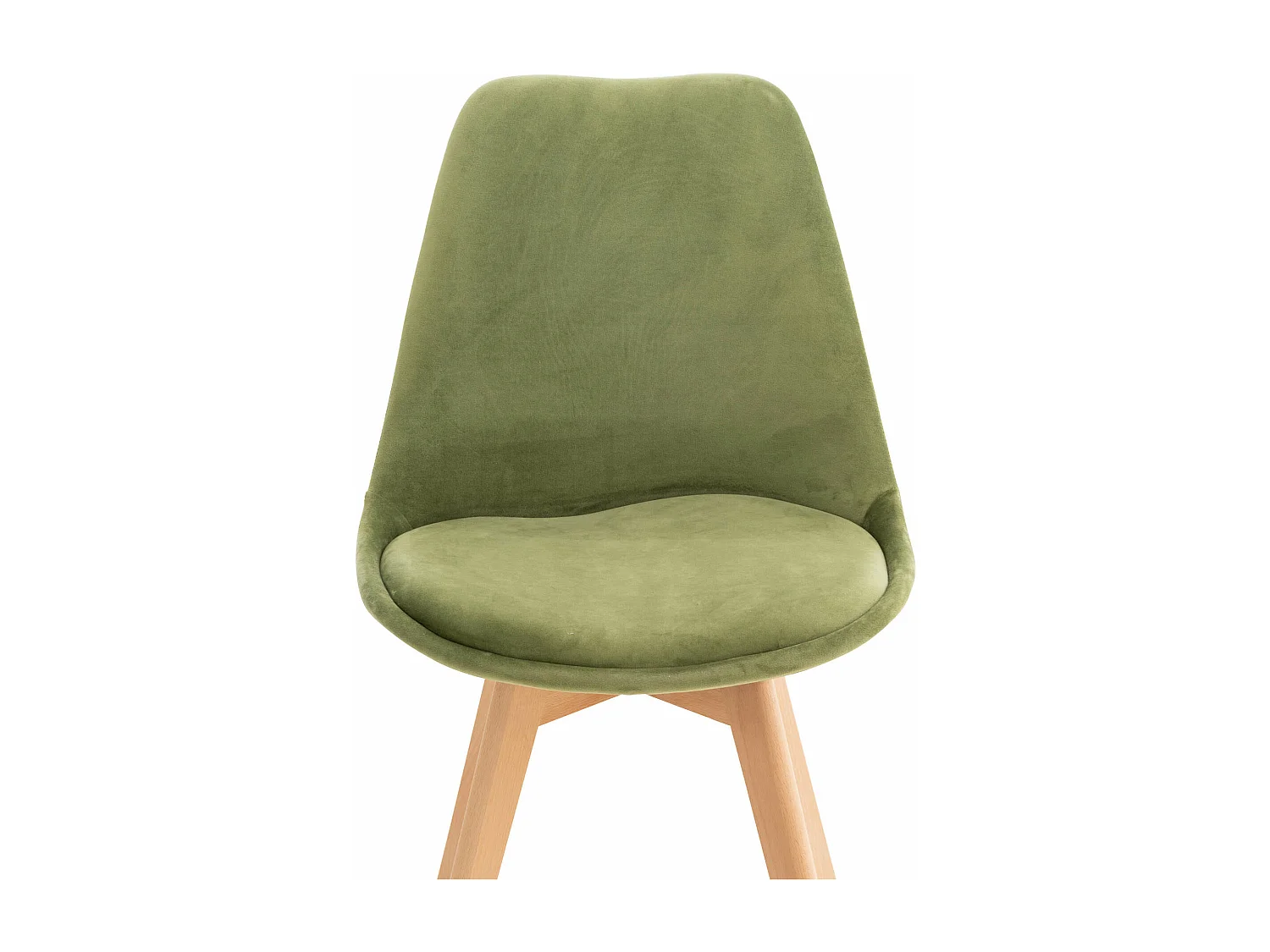 Lot de 4  chaise salle à manger - Velours - Vert clair - Linares