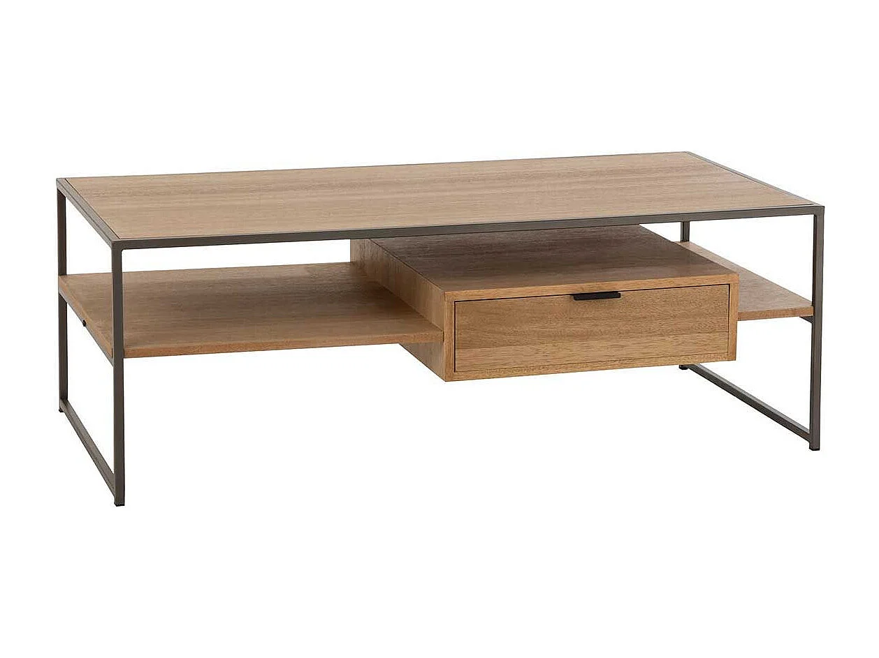 Meuble TV 1 Tiroir "Giuseppe" 120cm Naturel