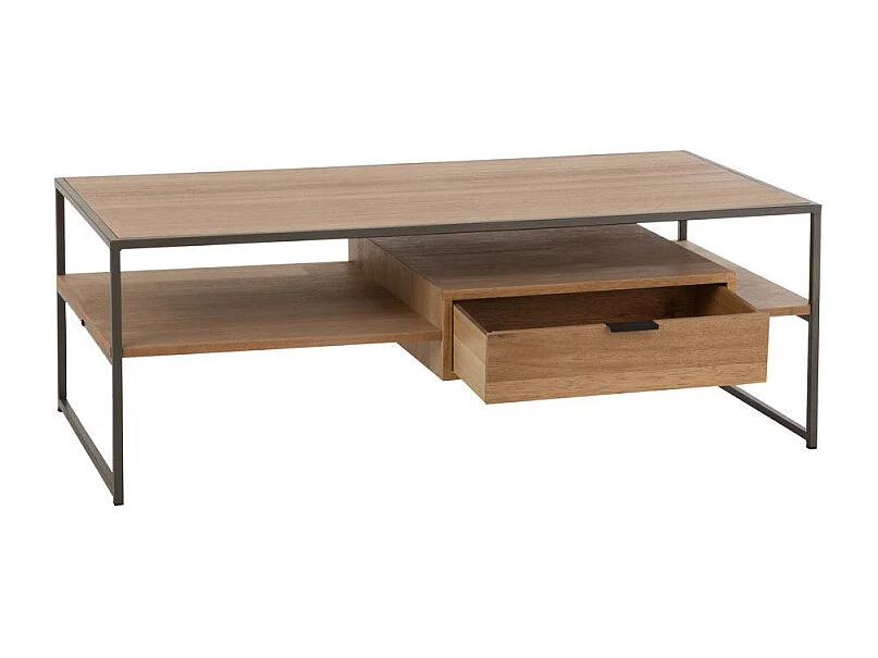 Meuble TV 1 Tiroir "Giuseppe" 120cm Naturel