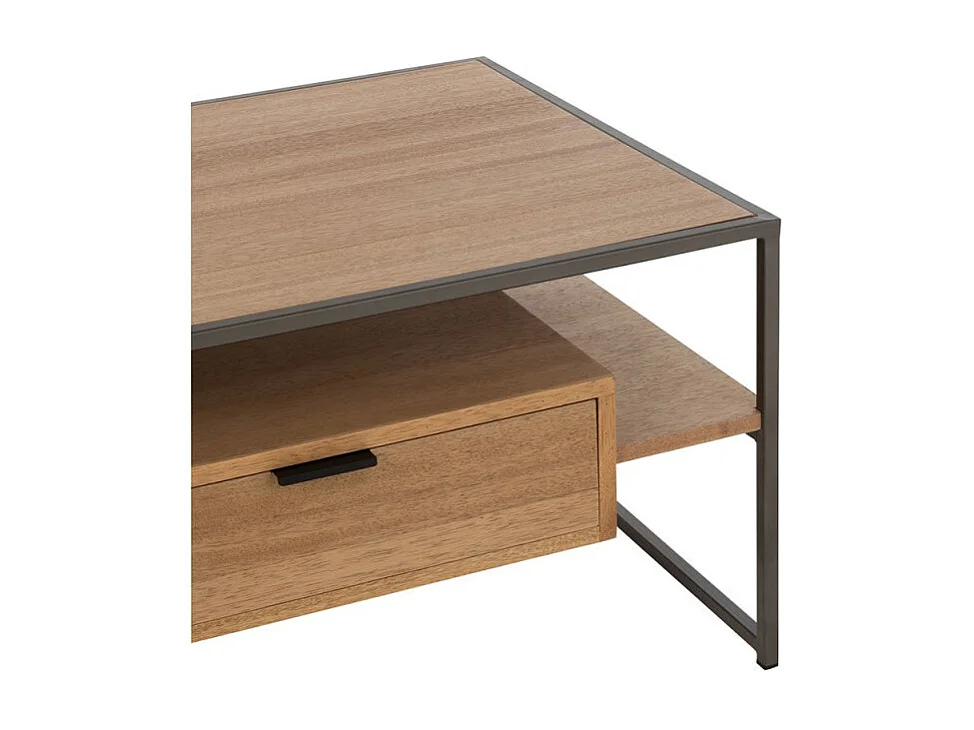 Meuble TV 1 Tiroir "Giuseppe" 120cm Naturel