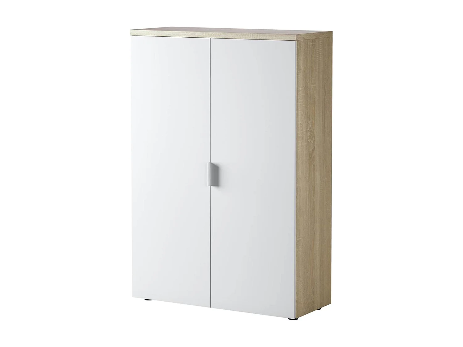 Dmora - Armadio multiuso 2 ante Dionisio, 80x33h119 cm, Rovere e Bianco