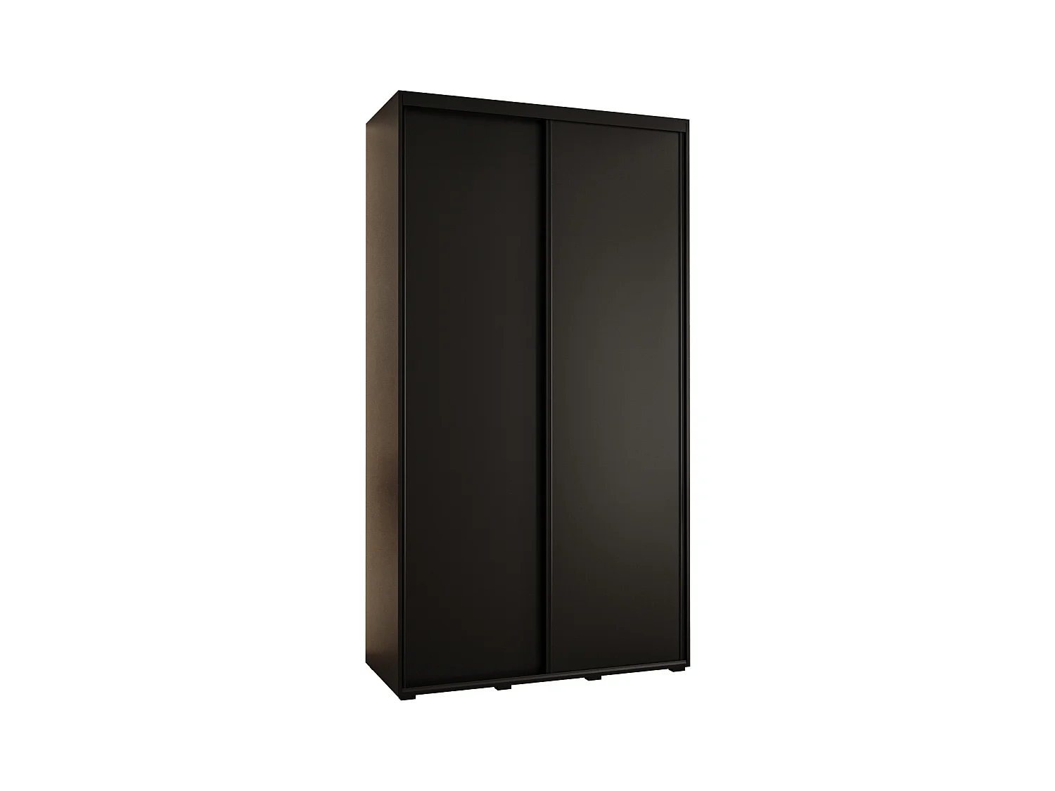 SCHWEBETÜRENSCHRANK DAVOS 1 235,2/140/60 2-türig (Schwarz/Schwarz/Schwarz)