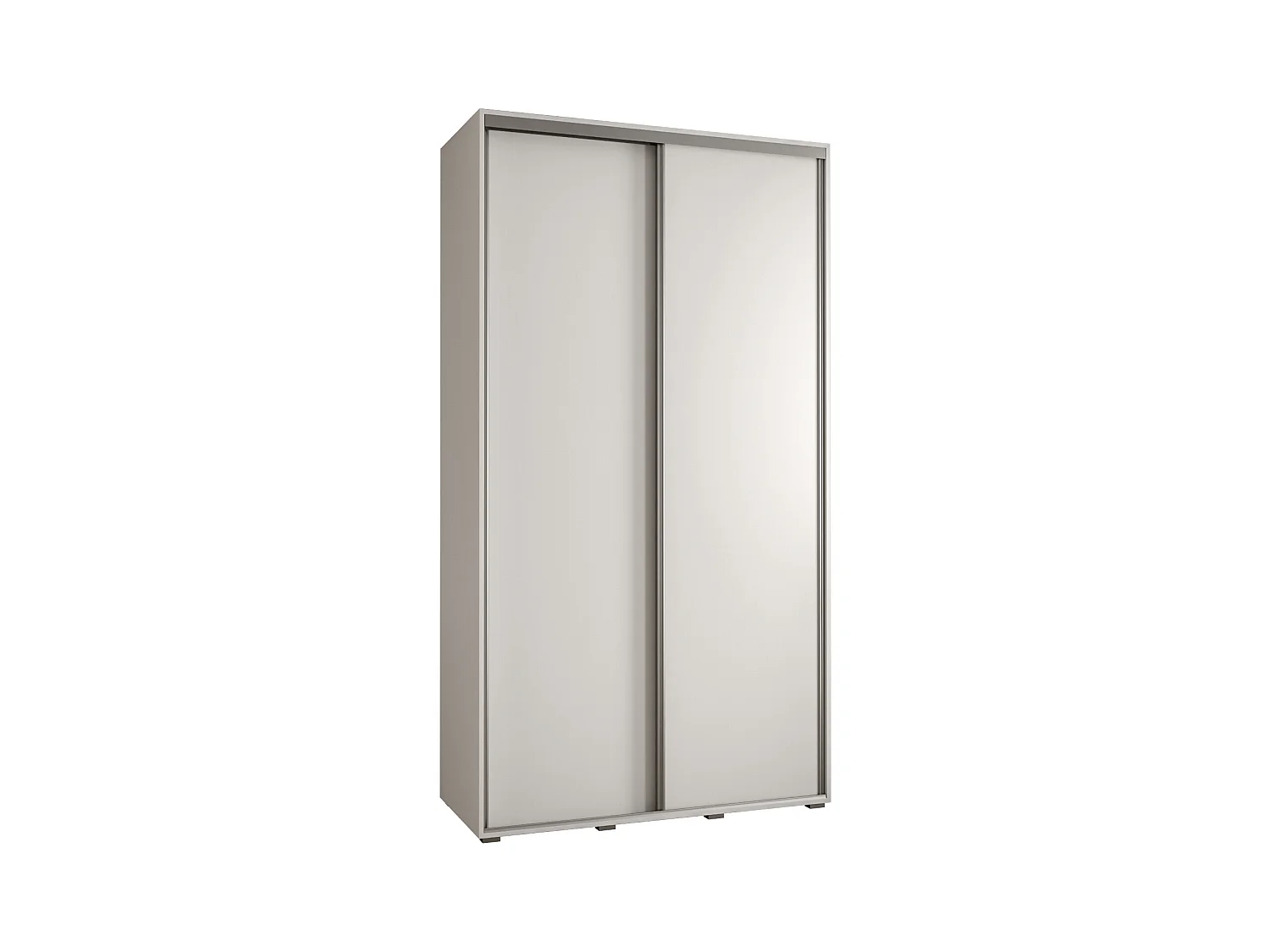 SCHWEBETÜRENSCHRANK DAVOS 1 235,2/140/60 2-türig (Weiß/Weiß/Silber)