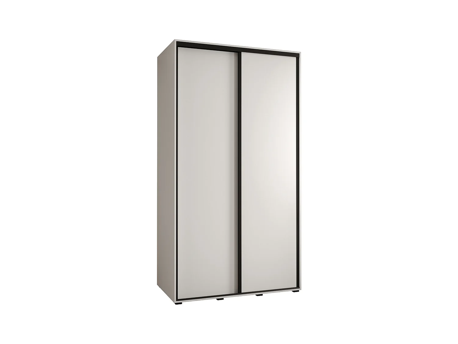 ARMARIO DAVOS 1 DE PUERTAS CORREDERAS 235,2/140/60 2 puertas (Blanco/Blanco/Negro)