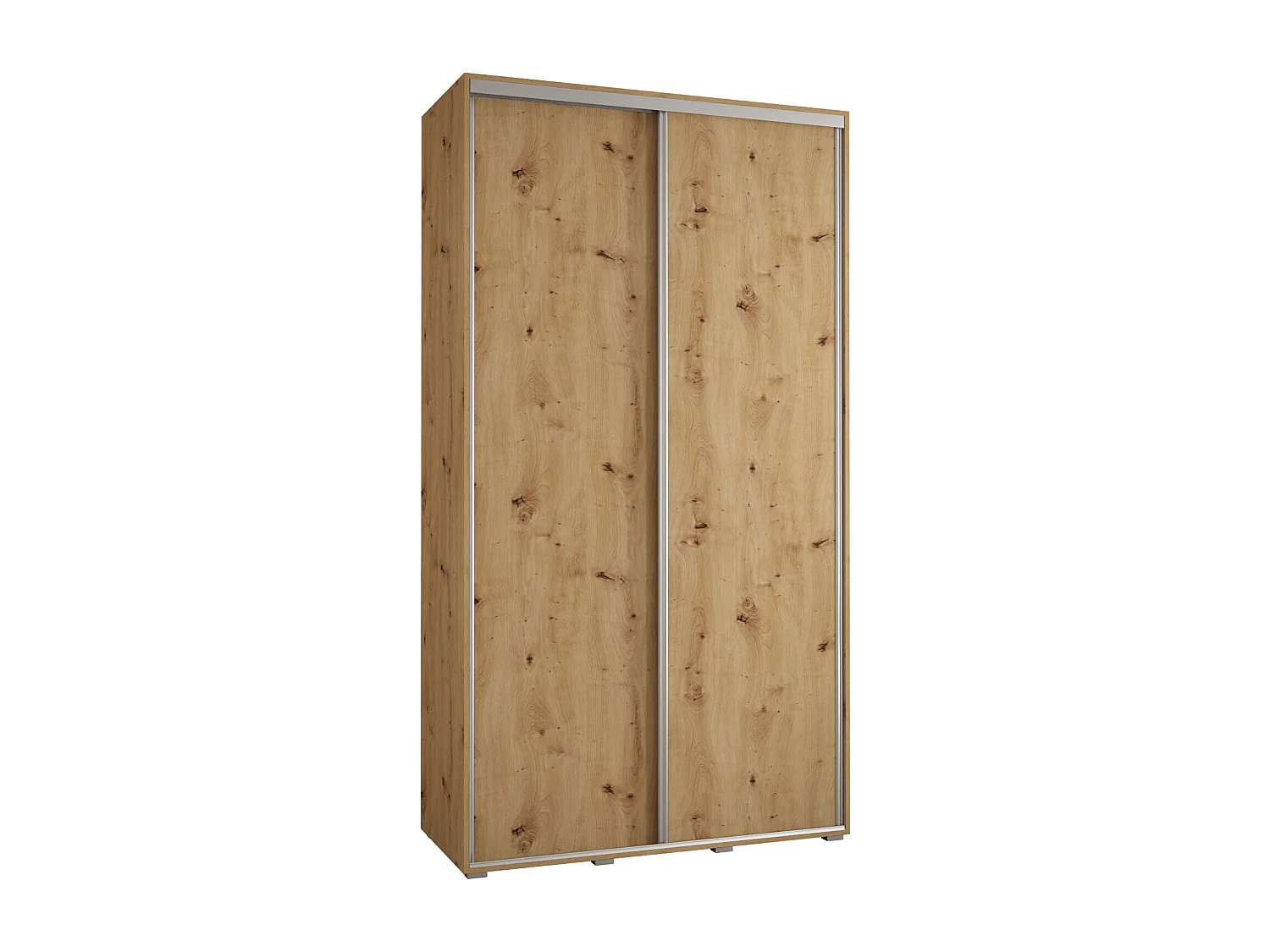 ARMOIRE DAVOS 1 À PORTES COULISSANTES 235,2/140/60 2 portes (Artisan/Artisan/Argent)