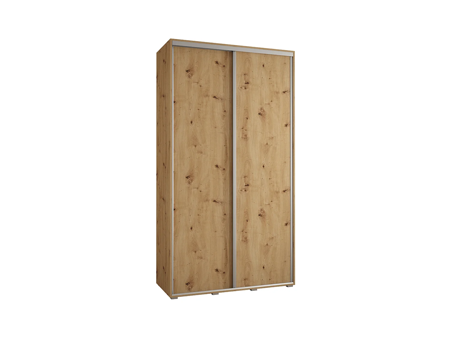 ARMOIRE DAVOS 1 À PORTES COULISSANTES 235,2/130/45 2 portes (Artisan/Artisan/Argent)
