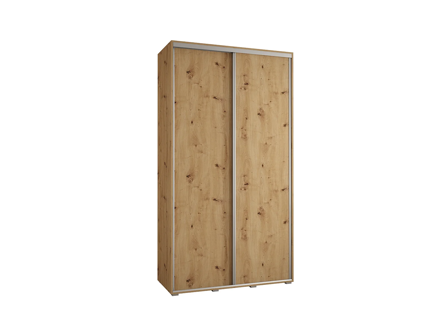 ARMOIRE DAVOS 1 À PORTES COULISSANTES 235,2/140/45 2 portes (Artisan/Artisan/Argent)