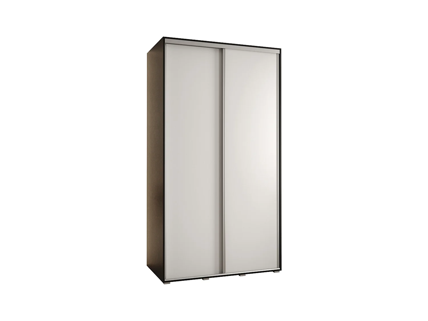 SCHWEBETÜRENSCHRANK DAVOS 1 235,2/140/60 2-türig (Schwarz/Weiß/Silber)