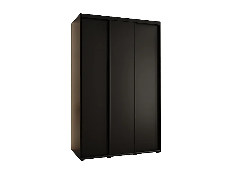 ARMOIRE DAVOS 1 À PORTES COULISSANTES 235,2/150/60 3 portes (Noir/Noir/Noir)