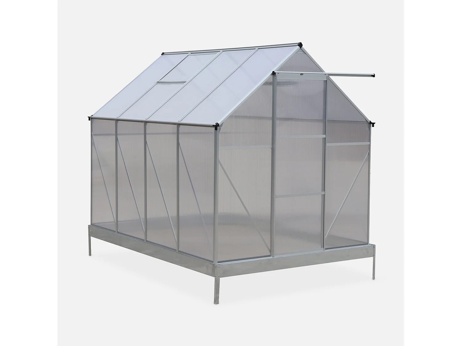 Serra da giardino in policarbonato 5m², trasparente