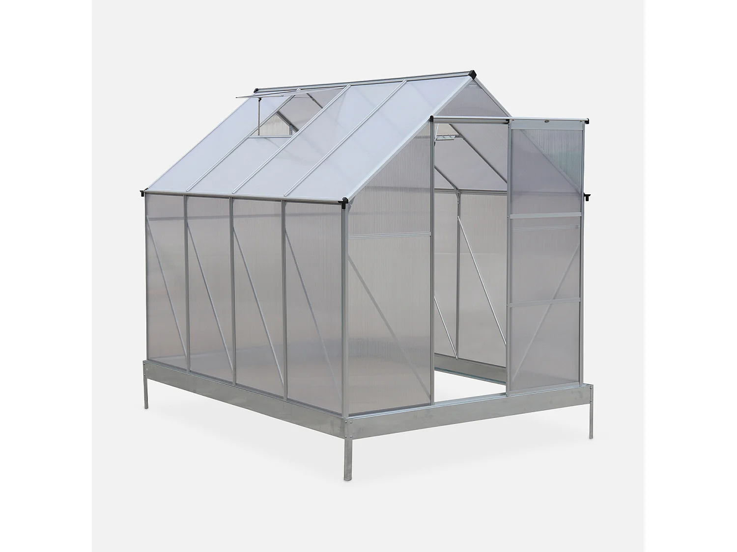 Serra da giardino in policarbonato 5m², trasparente