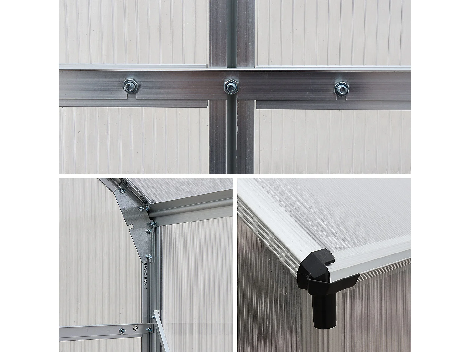 Serra da giardino in policarbonato 5m², trasparente