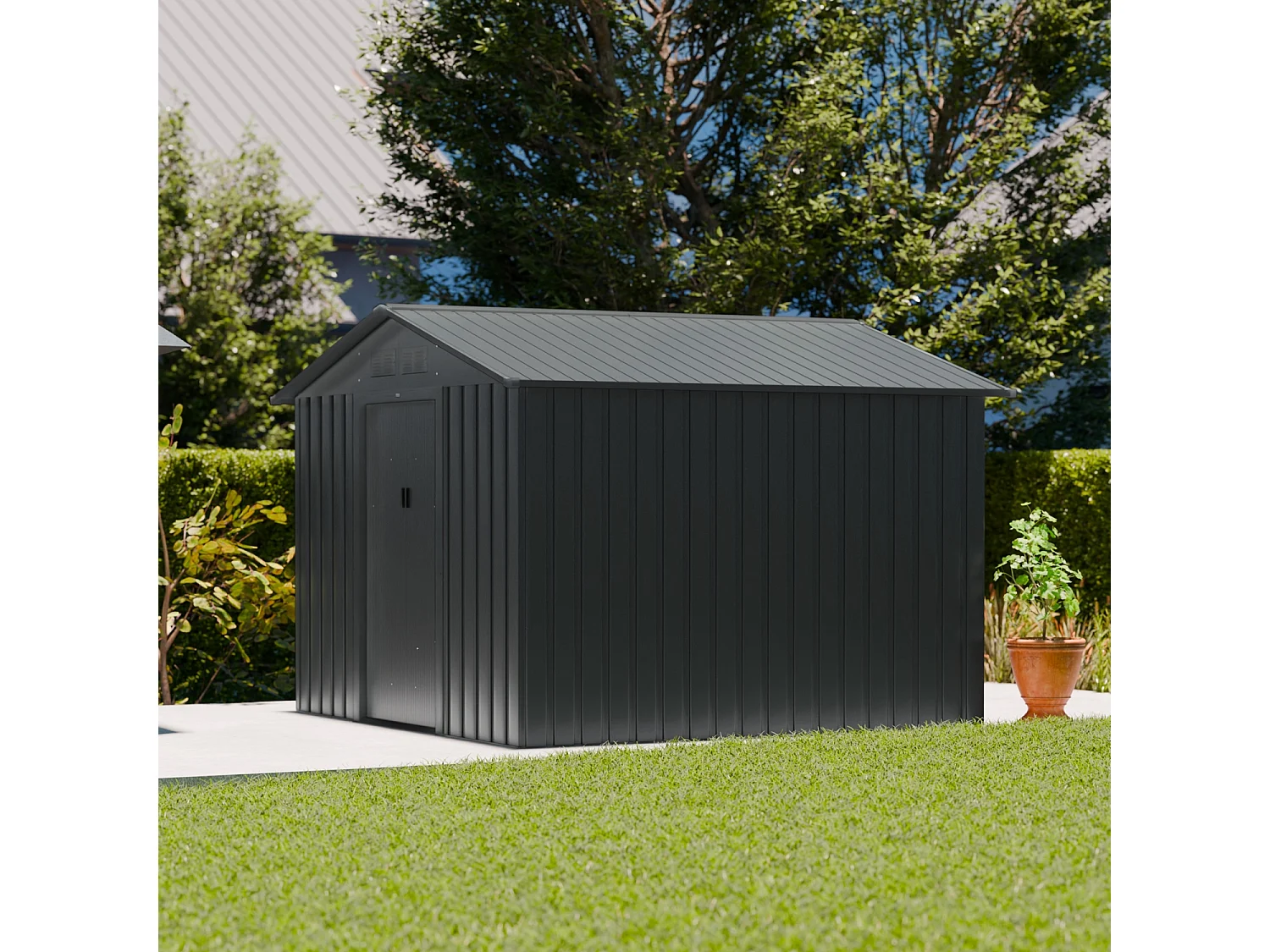 Caseta metálica de jardín, 7.06m² antracita