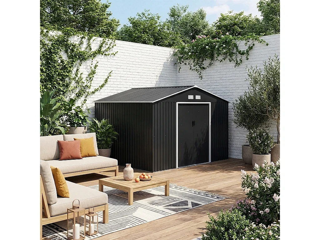 Casetta da giardino in metallo, 10.85m², antracite
