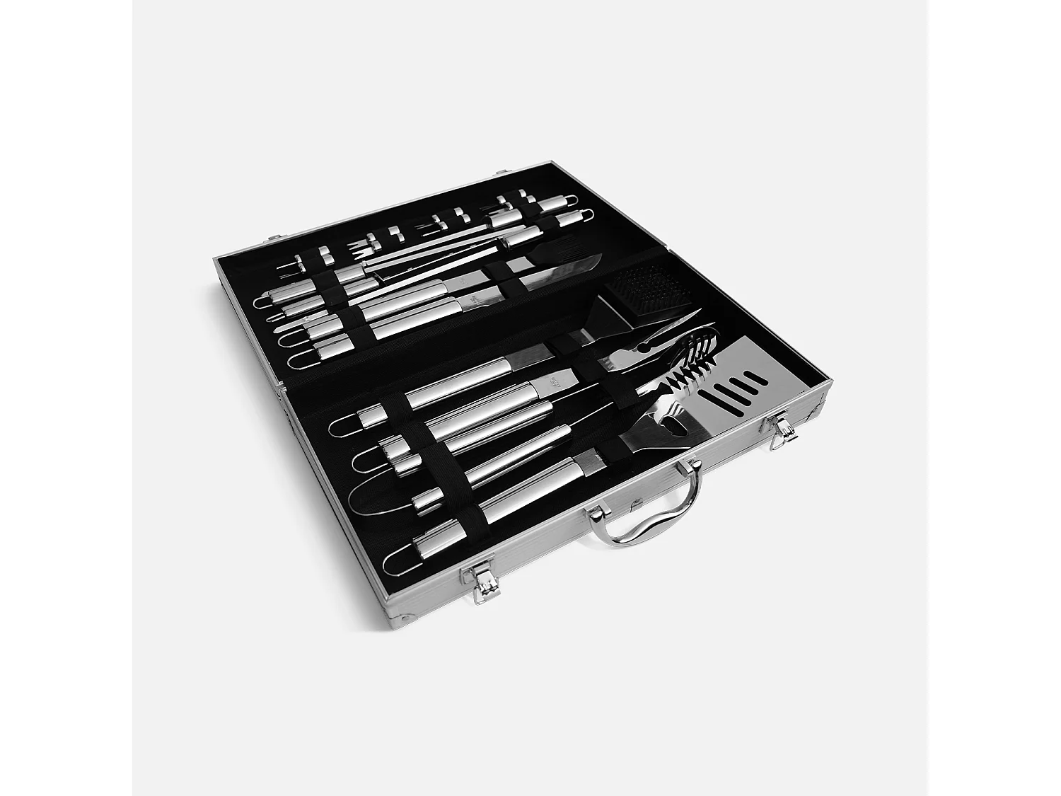 Mallette d'ustensiles pour barbecue et plancha -18 pièces