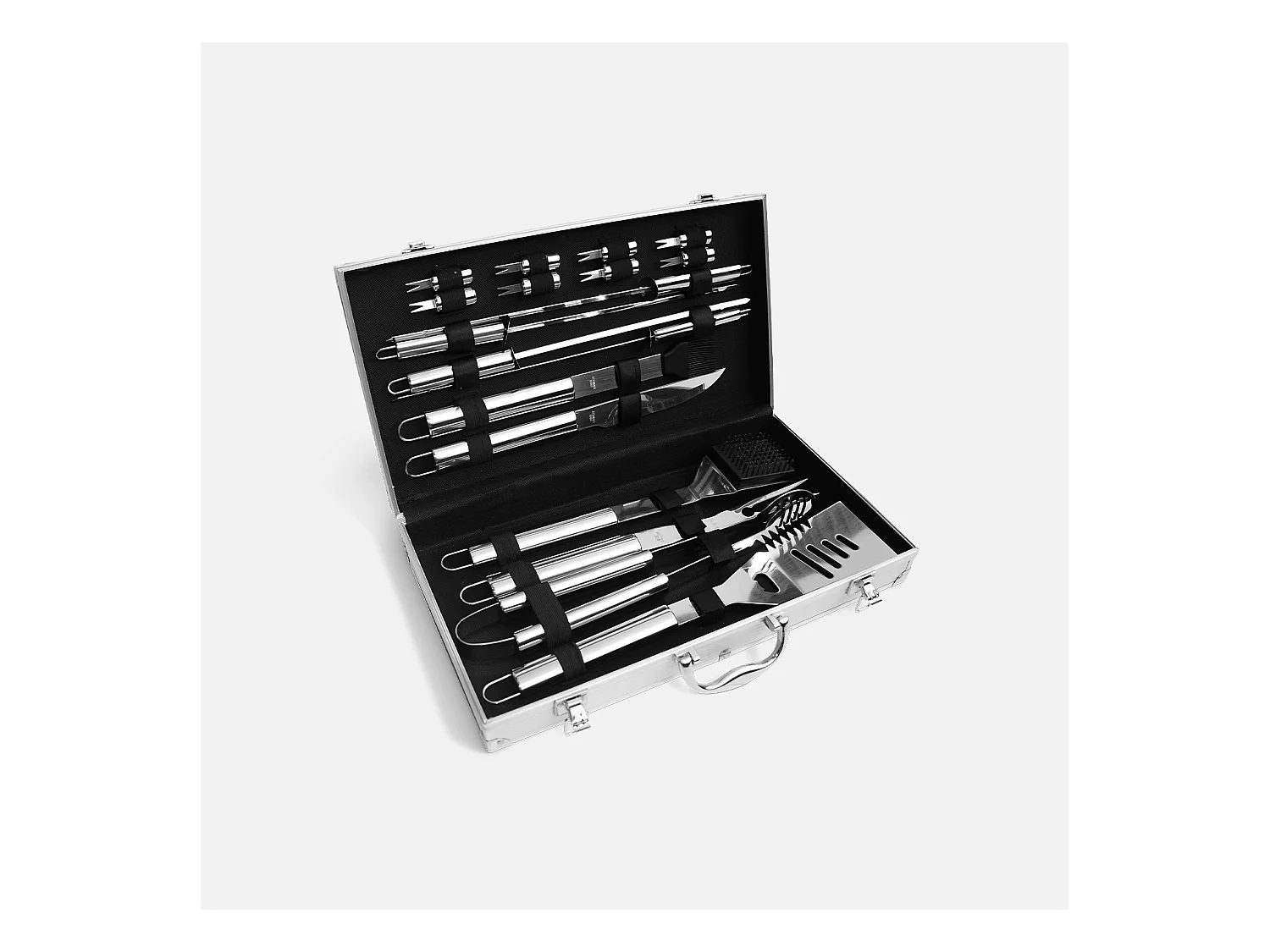 Mallette d'ustensiles pour barbecue et plancha -18 pièces