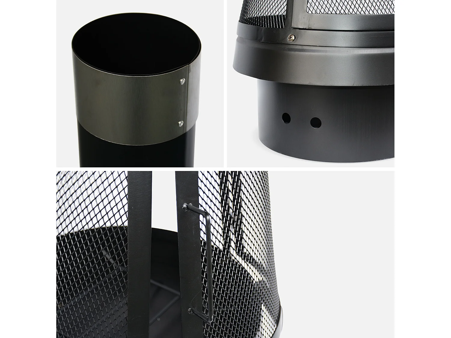 Brasero  - Lipari noir - Chauffage extérieur. feu de bois. brasier