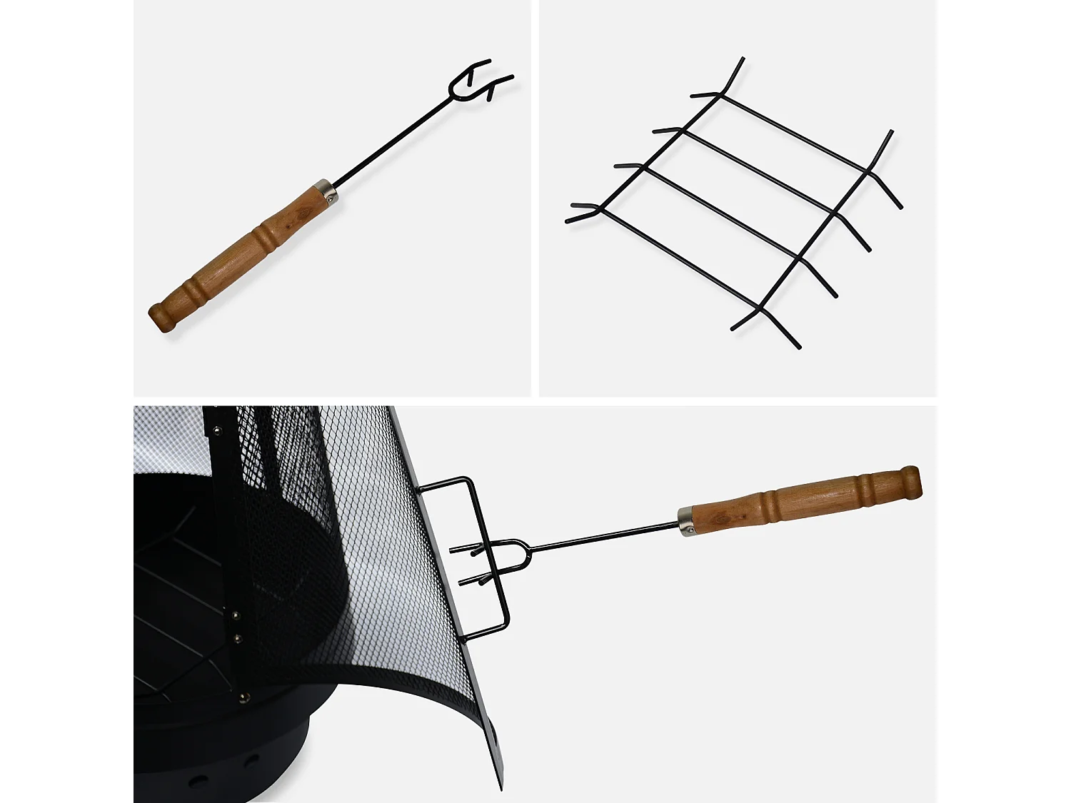 Brasero  - Lipari noir - Chauffage extérieur. feu de bois. brasier